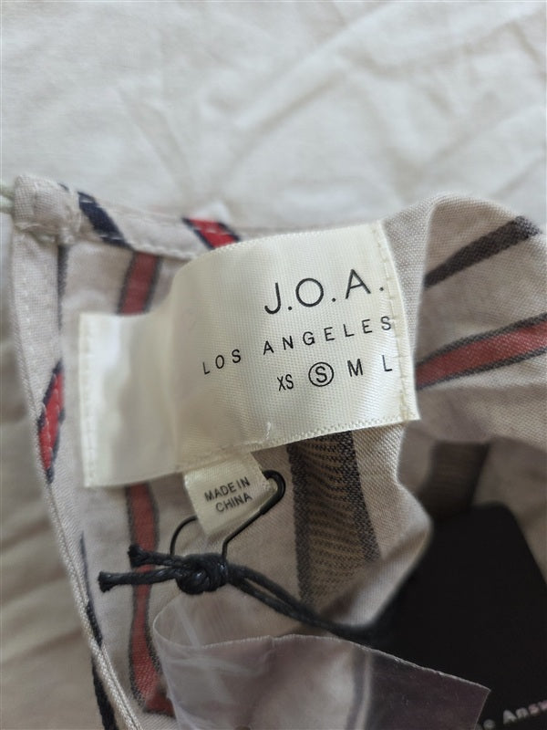 NWT Anthropologie J.O.A. S Open Back Stripe Bow Back Top 136715