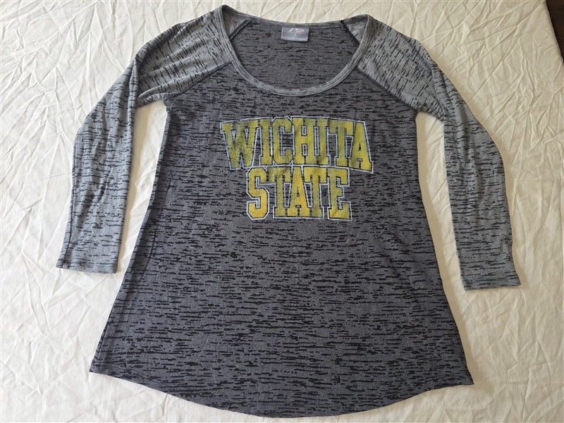 NWOT Pro Players M Wichita State Long Sleeve Burn Out T Shirt 136734