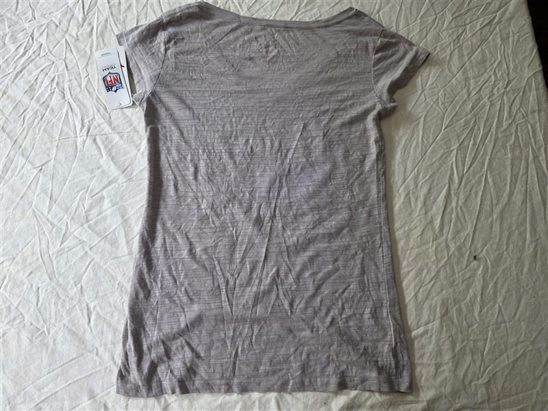 NWT NFL Team L Detroit Lions Juniors V Neck Rhinestone T Shirt 136737