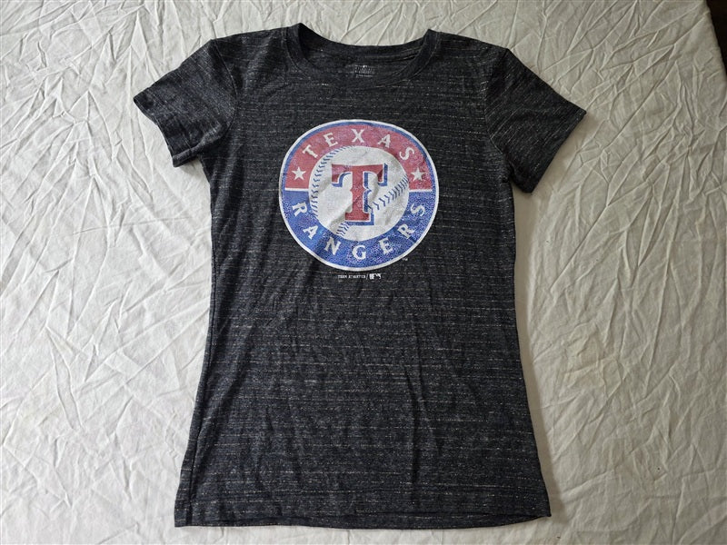 NWOT MLB XL 12-14 Texas Rangers Girl Glitter Baseball T Shirt 136742