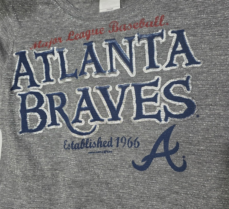 NWOT Campus Lifestyle L MLB Atlanta Braves Women Baseball T Shirt 136745