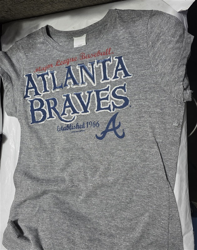 NWOT Campus Lifestyle L MLB Atlanta Braves Women Baseball T Shirt 136745