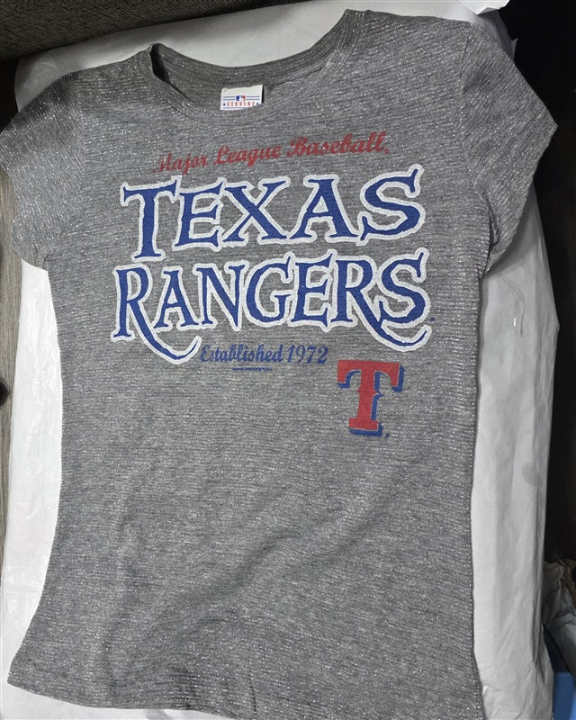 NWOT Campus Lifestyle M MLB Texas Rangers Women Baseball T Shirt 136746