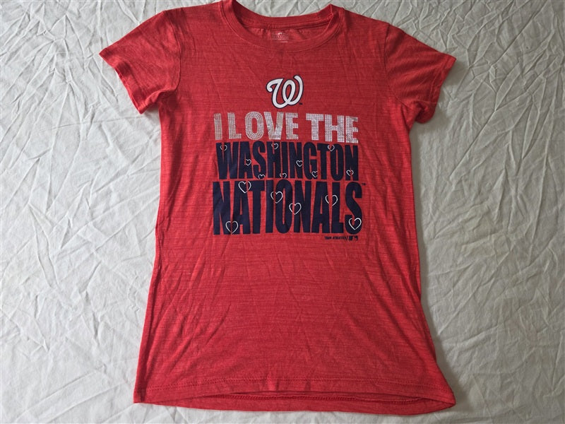 NWOT Team Athletics M 10-12 Children Love Washington Nationals T Shirt 136752