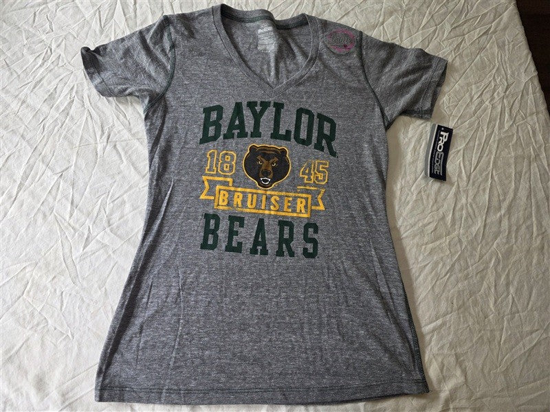 NWT Pro Edge XL Baylor Bears Women's V neck T Shirt 136757