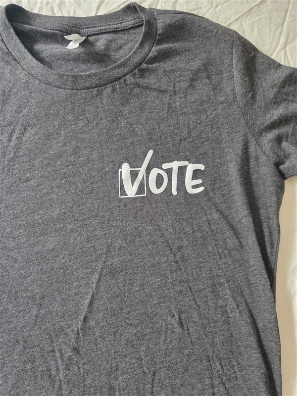 NWOT Cotton Heritage Large VOTE! Charcoal T-Shirt Tee 136759