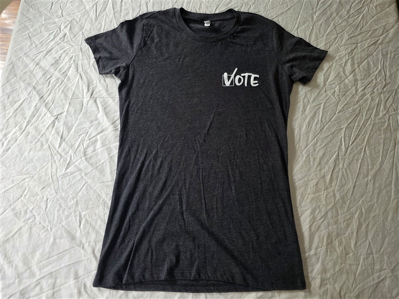 NWOT Cotton Heritage Large VOTE! Charcoal T-Shirt Tee 136759