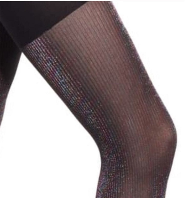 NWT SPANX Sz A Tight End Tights Rainbow Shimmer 136772