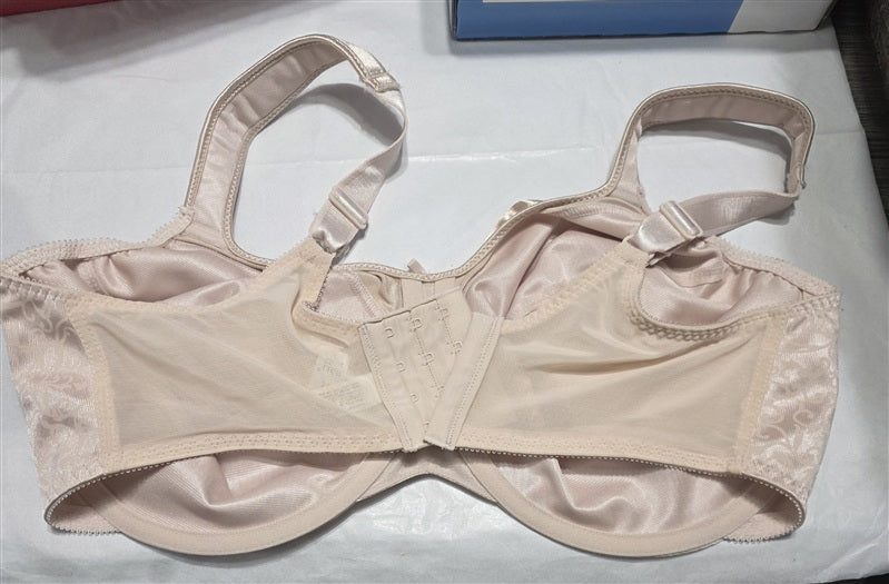 NWOT Bali 40DD Satin Tracings Minimizer Underwire Bra 3562 Beige 136773