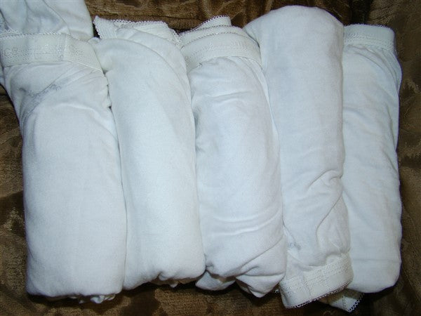 NWOT 5PR Comfort Choice 11 Cotton Brief Panty Underwear White 136776