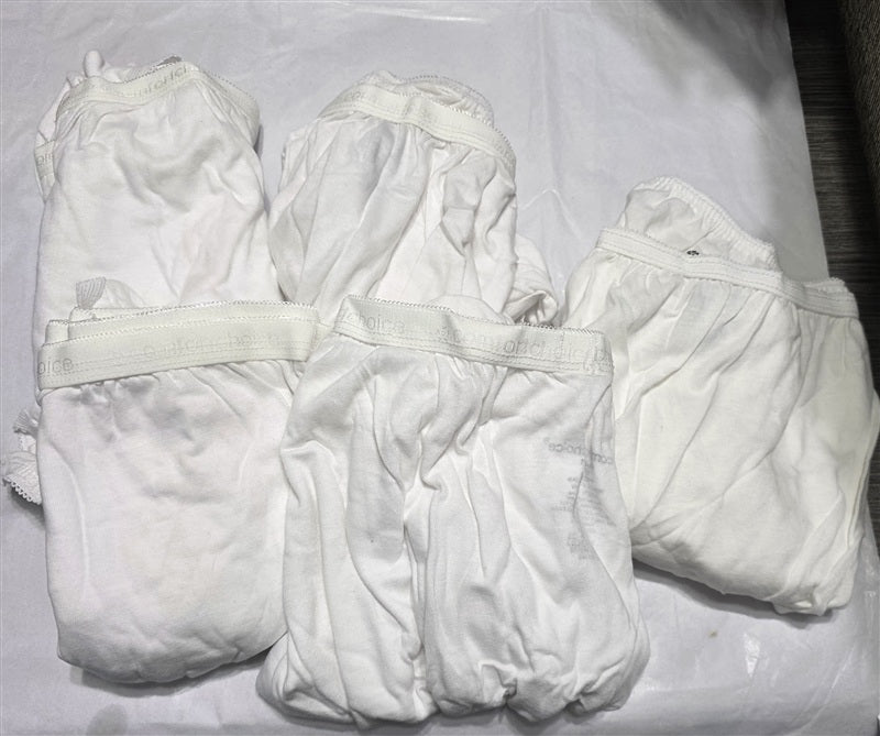 NWOT 5PR Comfort Choice 11 Cotton Brief Panty Underwear White 136776