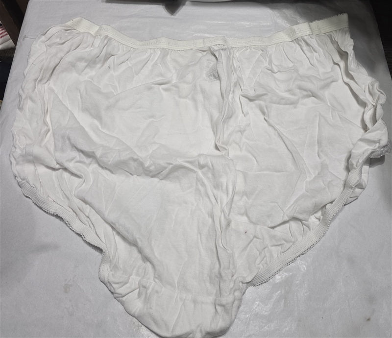 NWOT 5PR Comfort Choice 11 Cotton Brief Panty Underwear White 136776