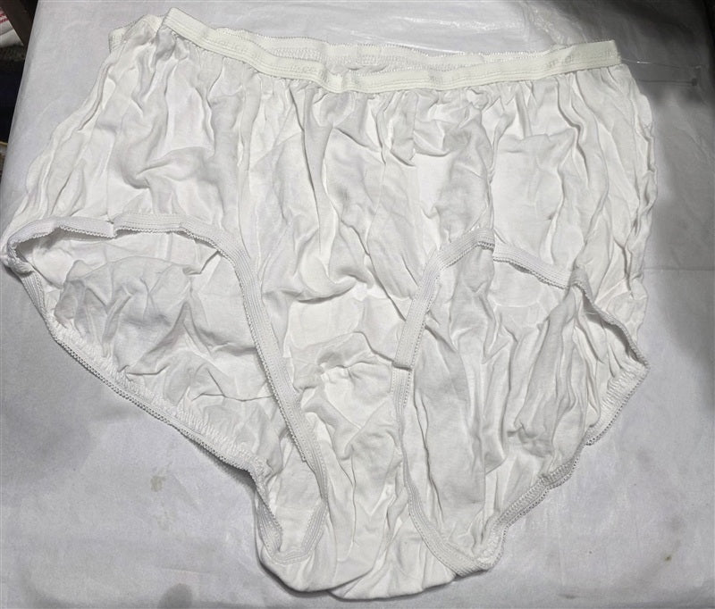 NWOT 5PR Comfort Choice 11 Cotton Brief Panty Underwear White 136776