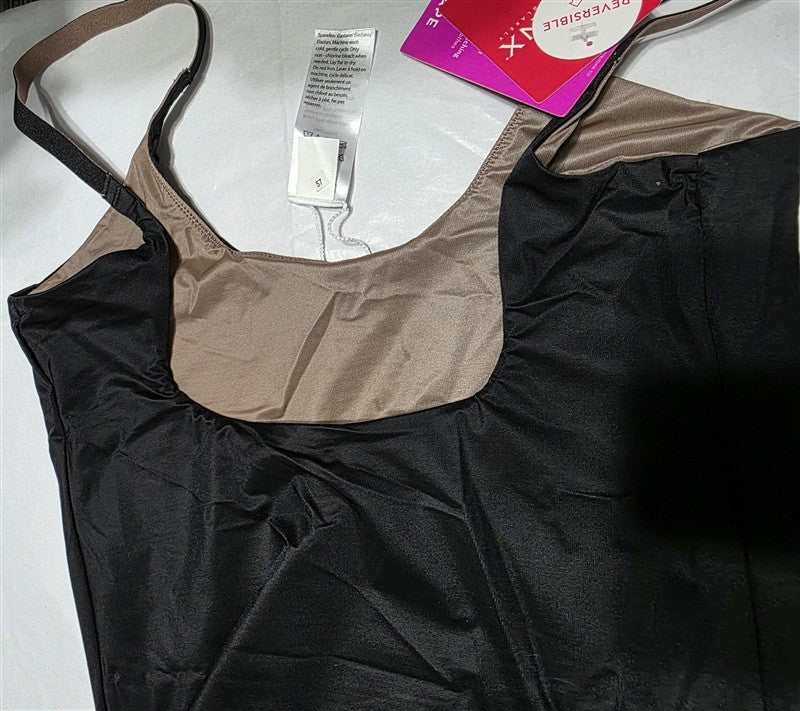 NWT Spanx S Two-Timing Torsette Open-Bust Camisole 10047R Black Beige 136777
