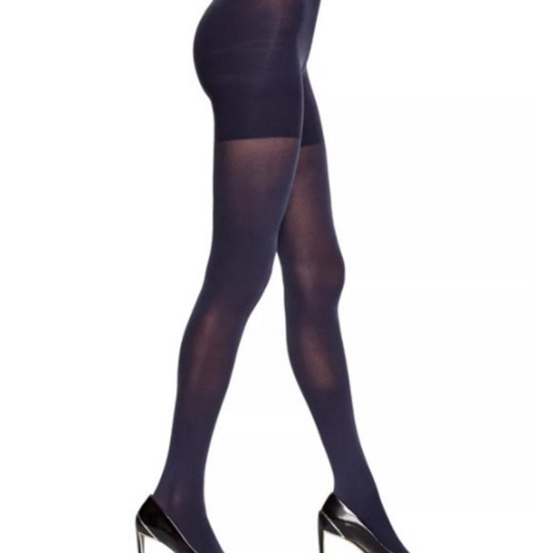 NWT Spanx sz A Luxe Leg Opaque Shaping Tights Nightcap Navy 136785