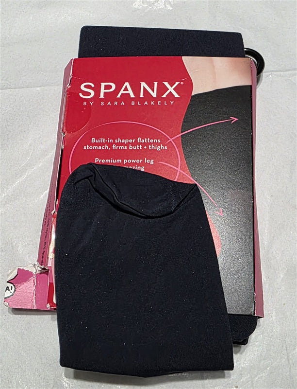 NWT Spanx sz A Luxe Leg Opaque Shaping Tights Nightcap Navy 136785