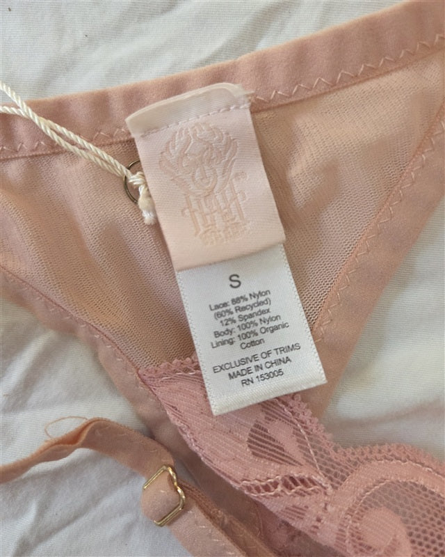 NWT Free People WE ARE HAH Small Pink Wrap Around Thong Panties 136794