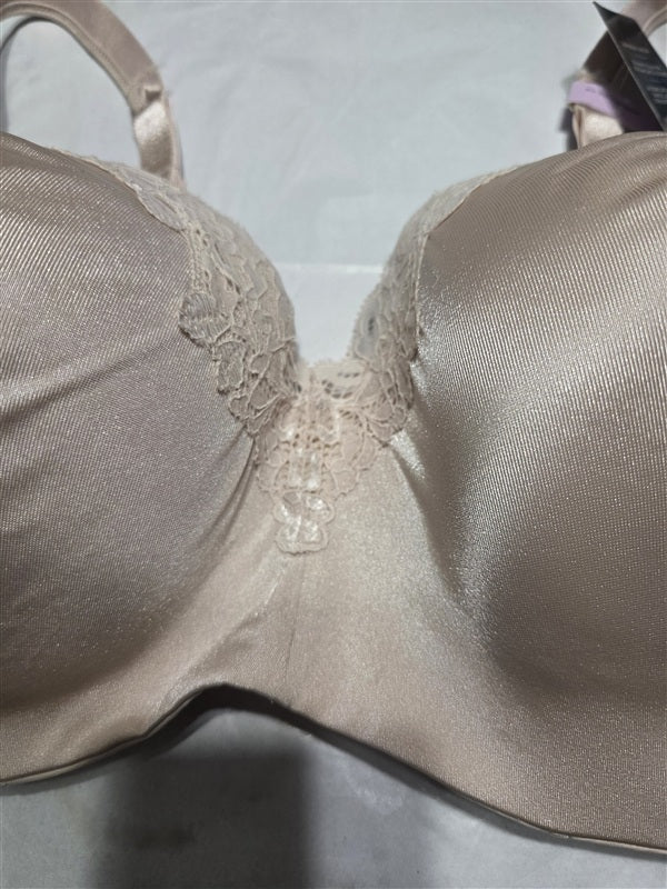 NWT Playtex Secrets 44D Bra Full-Figure Underwire Balconette 4823 Pink 136798