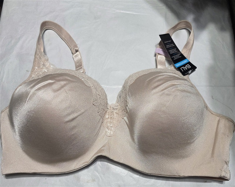 NWT Playtex Secrets 44D Bra Full-Figure Underwire Balconette 4823 Pink 136798