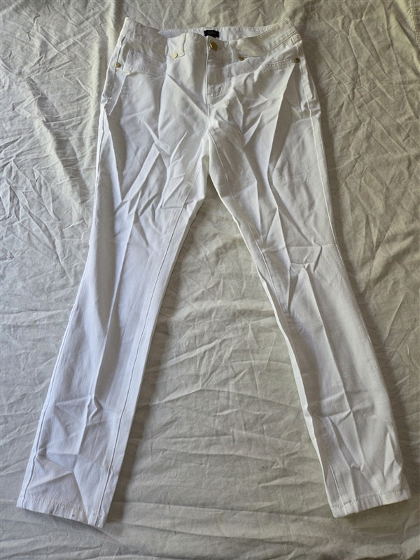 NWOT G.I.L.I. 8 Dual Stretch Colored Denim Ankle Jeggings White 136803