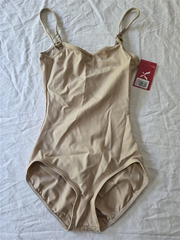 NWT CAPEZIO S Adjustable Cami Leotard for Adult Beige TB1420 136813