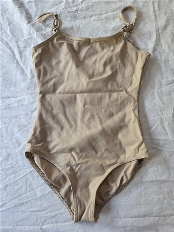 NWOT CAPEZIO Adjustable M Cami Leotard for Child Beige TB1420C 136818