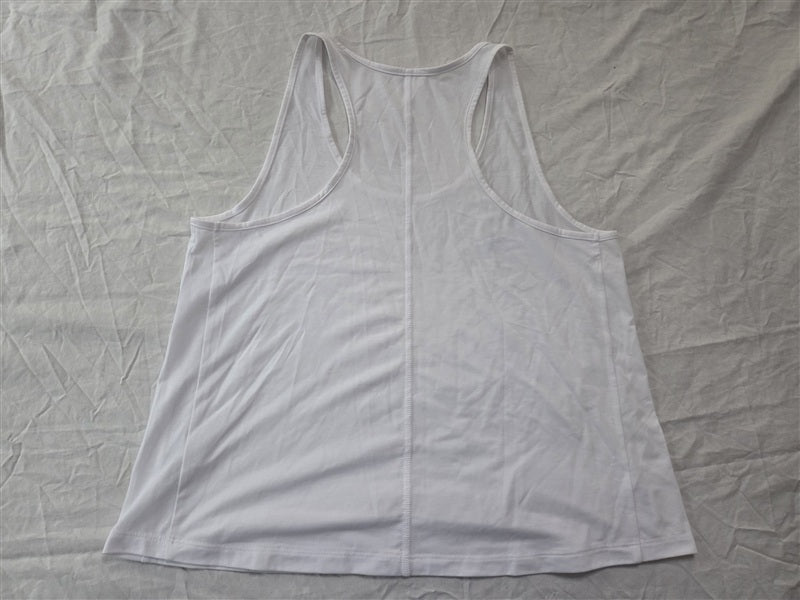 NWT Calme M Effect Draped Racer Back Tank White 136825