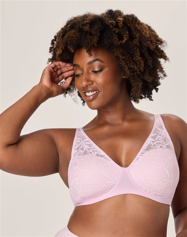 NWT Bali 2XL Breathe Cotton Modal Wireless T-Shirt Bra Pink 136828