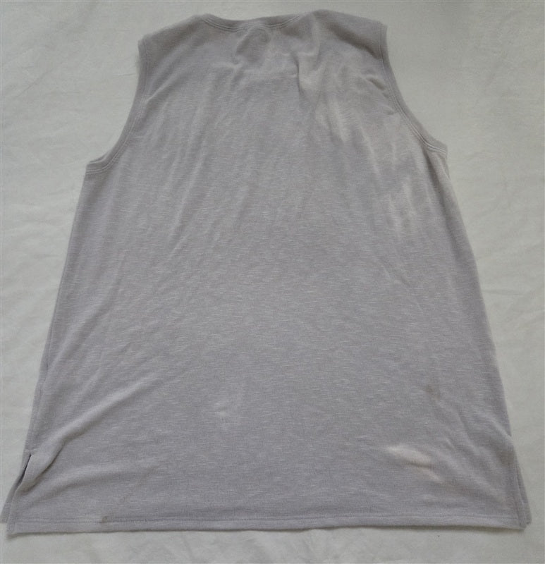 NWOTD Michael Stars XL Brenda Crew Neck Tank with Slits Taupe 136831