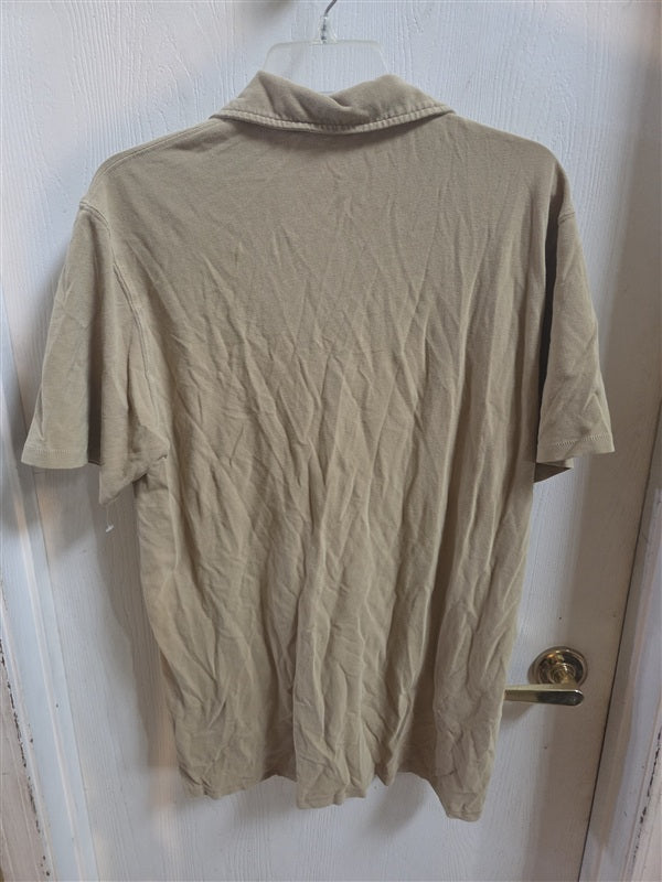 NWOT Buck Mason L Pique Short Sleeve Polo T Shirt Tan 136832