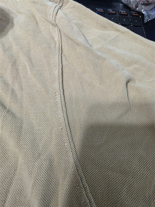 NWOT Buck Mason L Pique Short Sleeve Polo T Shirt Tan 136832