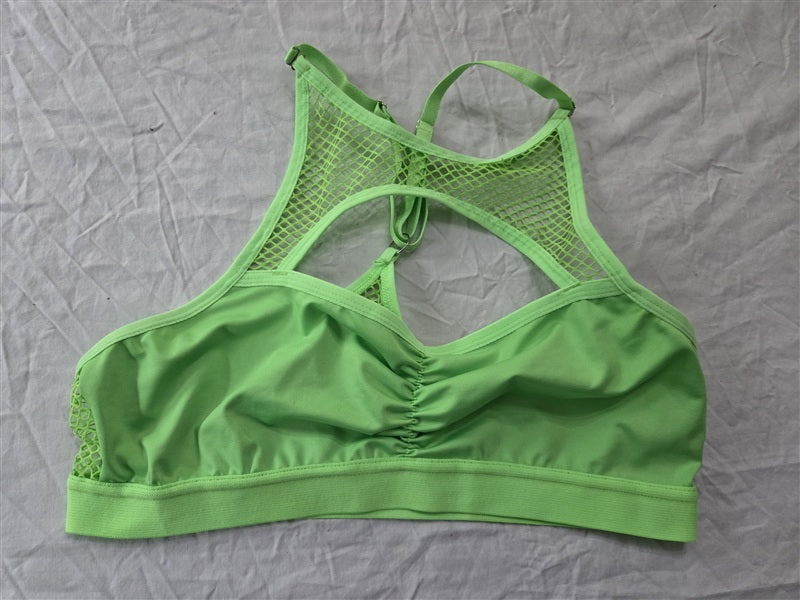 NWOT Neon Green Thong Mesh Fish Net 2Pc Suspender Mono-Kini 136836