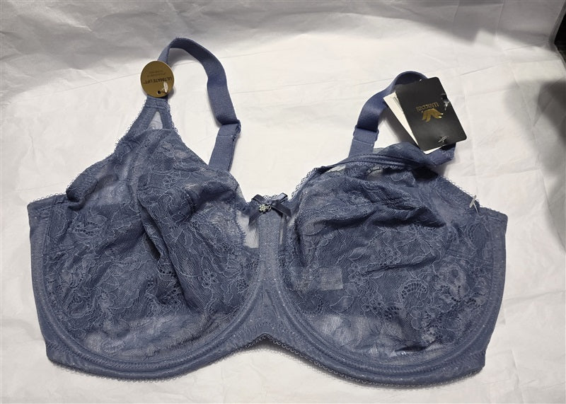 NWT Wacoal 38D Chantilly Lace Retro Chic Bra 855186 Blue 136840
