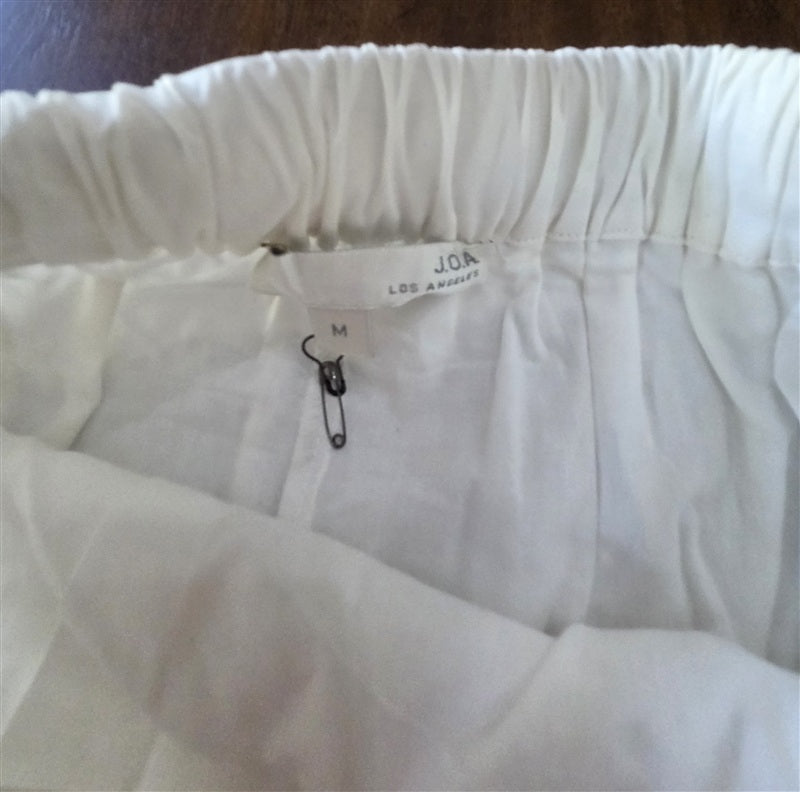 NWOT Anthropologie J.O.A. MED Ruffle Asymmetrical White Skirt 136842