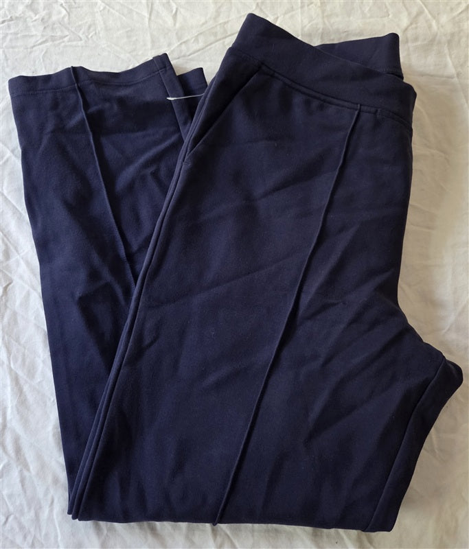 NWOT Aventura M Roma Crop Pant Blue Zip Ankle 136846