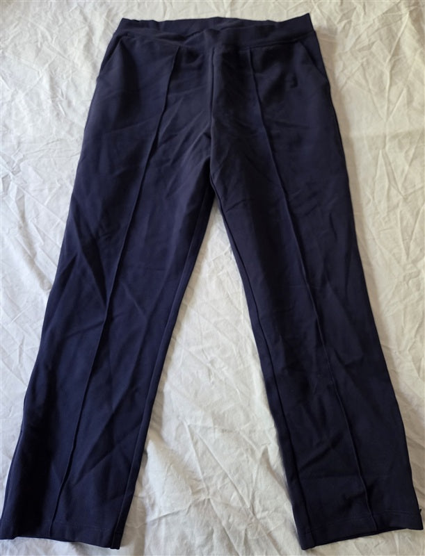 NWOT Aventura M Roma Crop Pant Blue Zip Ankle 136846