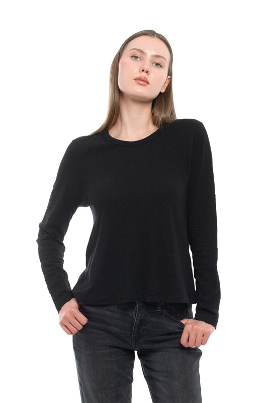 NWOT Wilt S Baby Fit Round Neck Long Sleeve T Shirt Black 136847