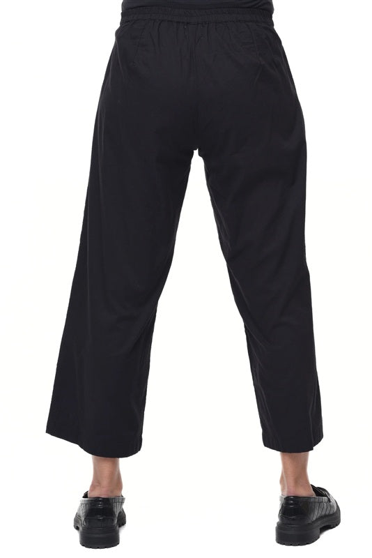 NWT Tulip M Big Pocket Crinkle Cropped Black Pants 136854