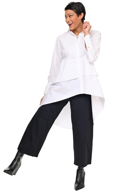 NWT Tulip M Big Pocket Crinkle Cropped Black Pants 136854