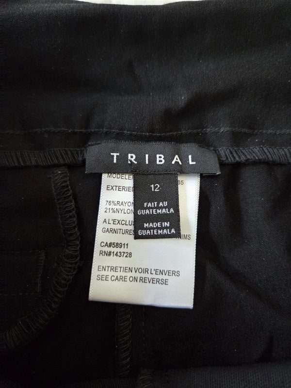 NWOT Tribal 12 Flatten It Pull-on 32" Pant Black
