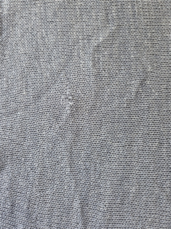 NWOT Eileen Fisher S Organic Linen Open Lace Knit Blue Sweater 136865