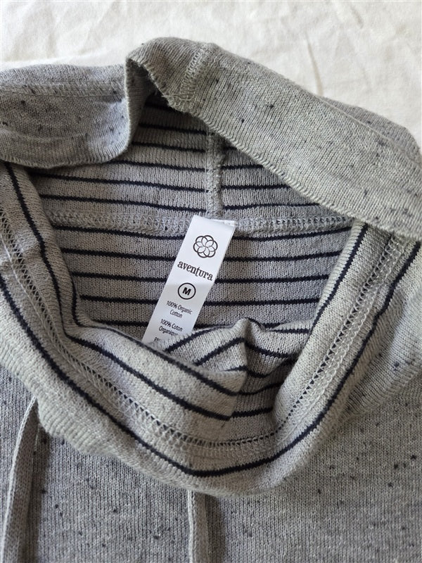 NWOT Aventura M Heathered Drawstring Neck Reversible Sweatshirt 136866