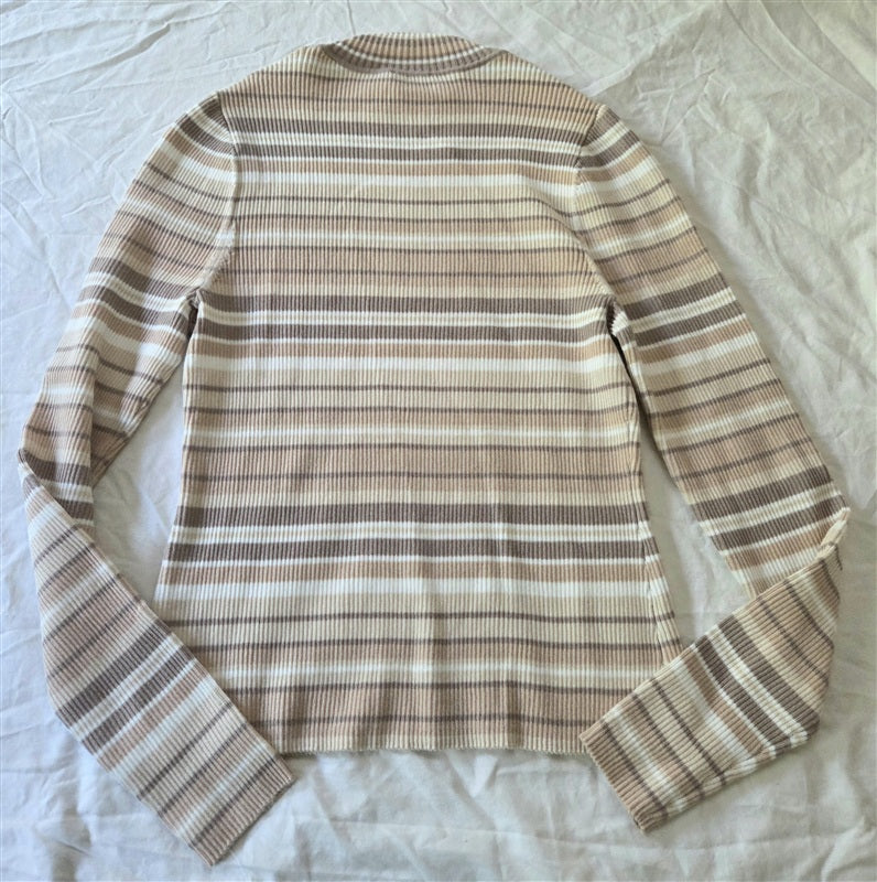 NWT Anthropologie Gentle Fawn XL Elyse Top Cream Stripe Sweater 136868