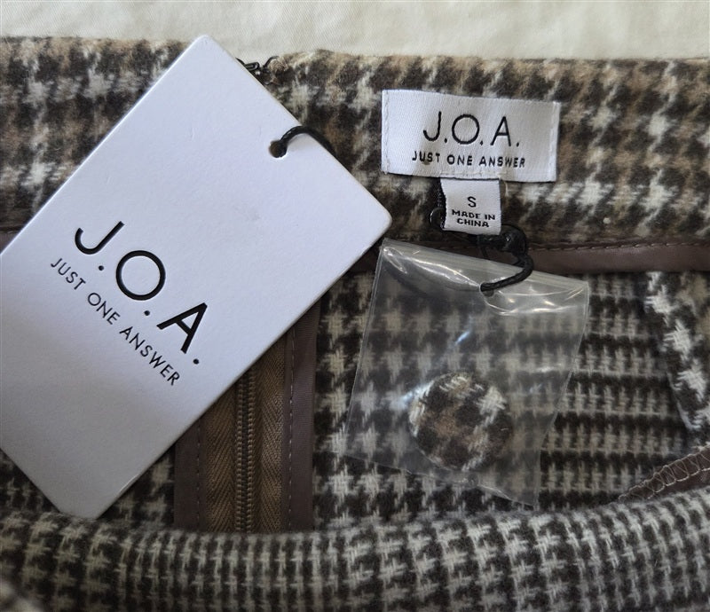 NWT Anthropologie J.O.A. S Plaid Pocket Mini Skirt 136876