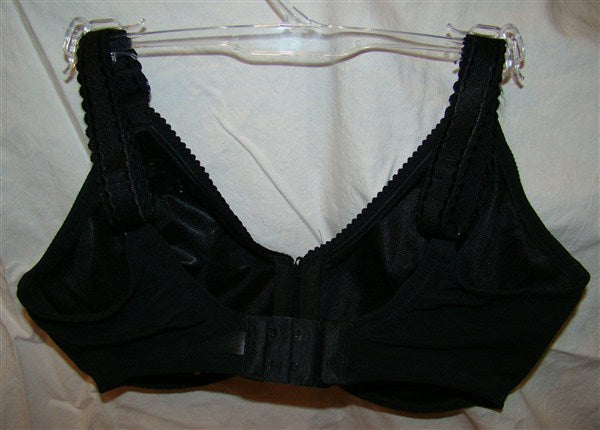 NWT Wacoal Bodysuede 40D Ultra Full Figure Seamless 85185 Black Bra 136879