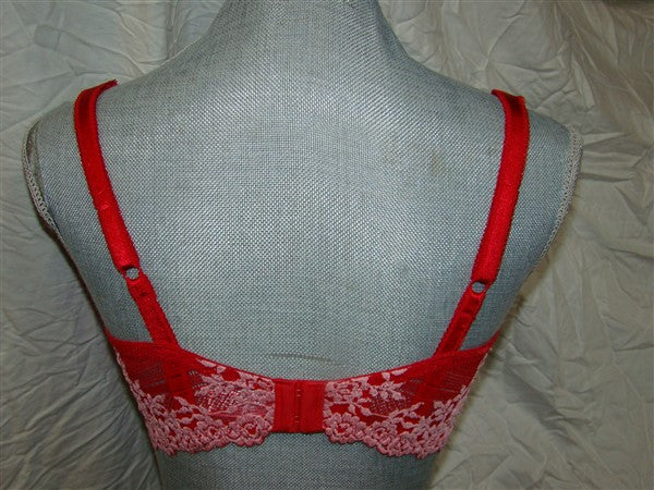 NWT Wacoal 38DD Embrace Lace Red Pink Underwire Bra 65191 136888