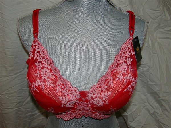NWT Wacoal 38DD Embrace Lace Red Pink Underwire Bra 65191 136888