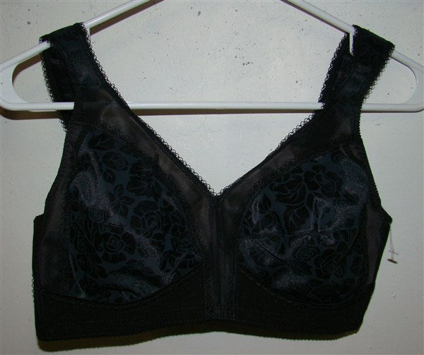 NWOT Playtex 18 Hour 36C Original Comfort Strap Wirefree Bra 4693 Black 136890