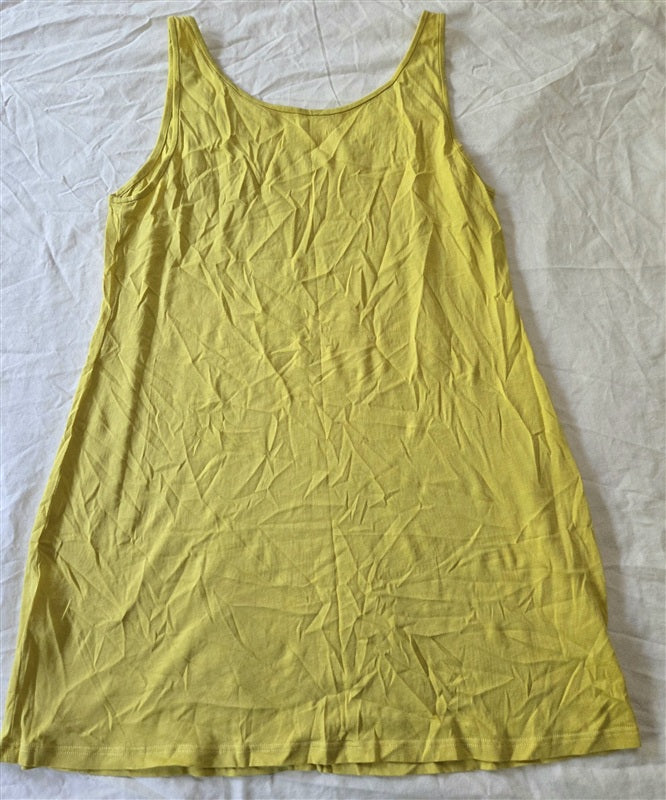 NWOT Eileen Fisher XS Organic Cotton Scoop Neck Tank Yellow 136903