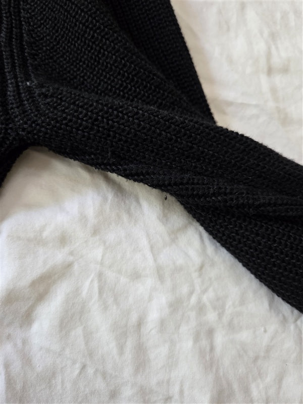 NWOT Anthropologie Gentle Fawn L Black Fisherman Sweater 136912